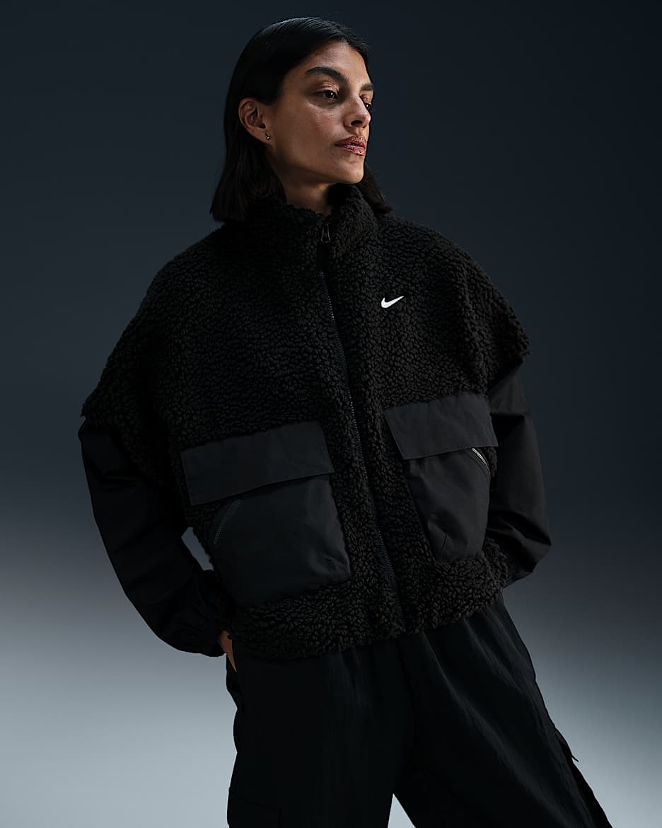 Oversized black nike jumper sale